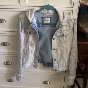 New light wash jean/sweatshirt jacket